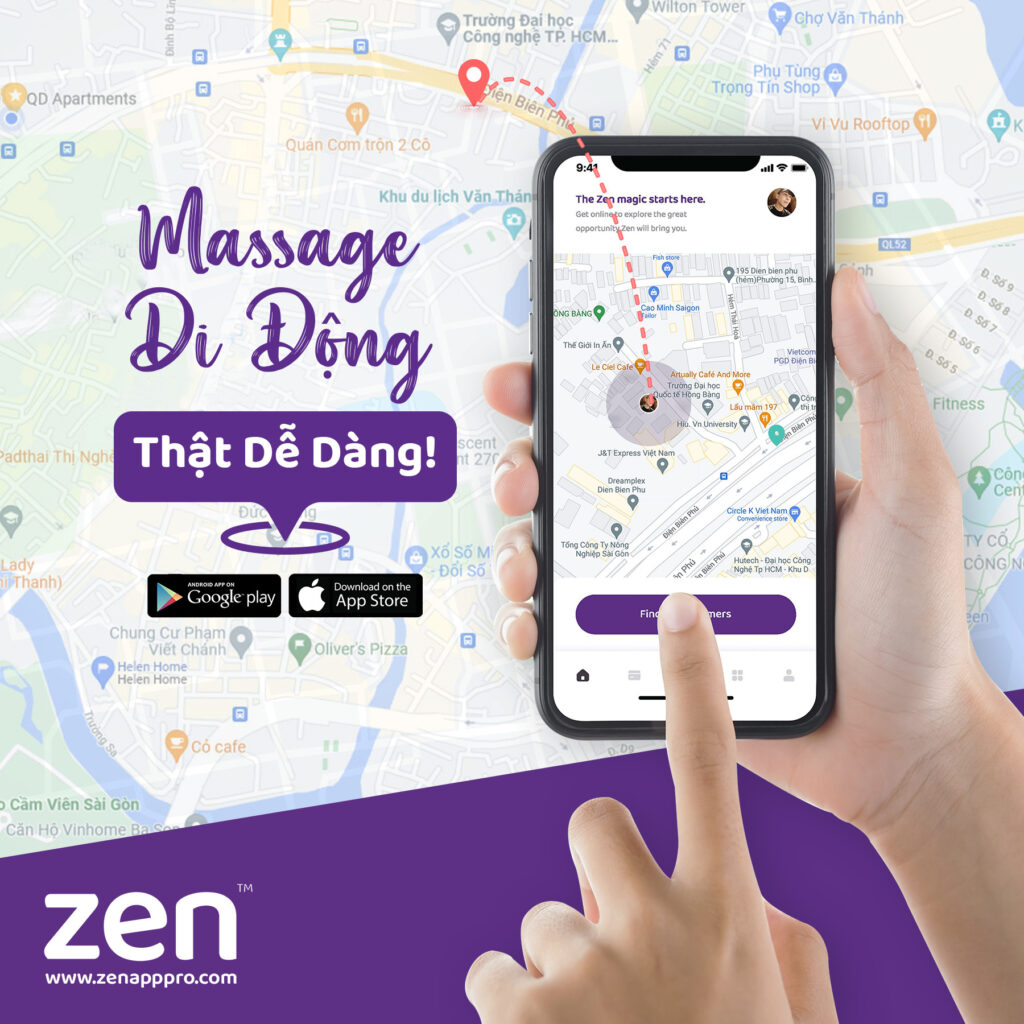 dịch vụ massage tận nơi bằng app