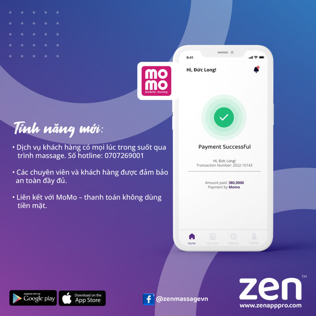 Zen offers a variety of cashless payment methods