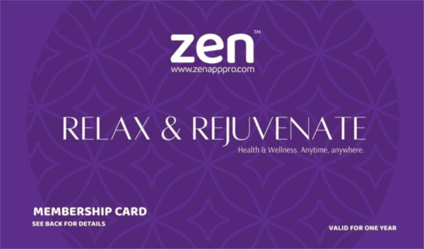 Zen Wellness Membership card